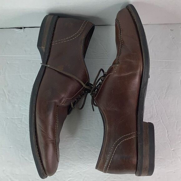 Allen Edmonds Clark Street Lace Up Oxford Men Dress Brown Leather Shoes 9 - Picture 3 of 10